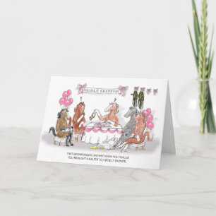 Bridal Shower Horse Humour Greeting Card