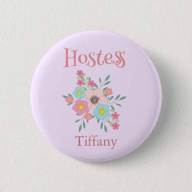 Bridal Shower Hostess 6 Cm Round Badge (Front)