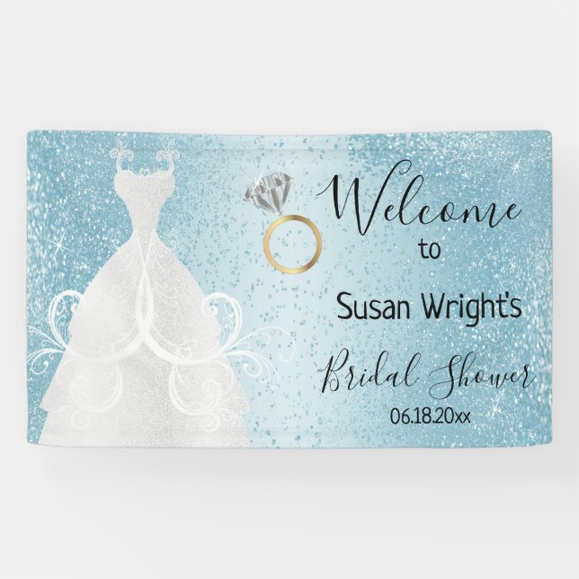 Bridal Shower in a Baby Blue Banner (Horizontal)