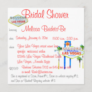 Bridal Shower in Las Vegas Invitation