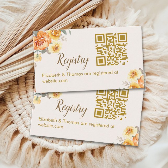 Bridal Shower in Spring with a Touch of Orange Flo Enclosure Card (Creator Uploaded)