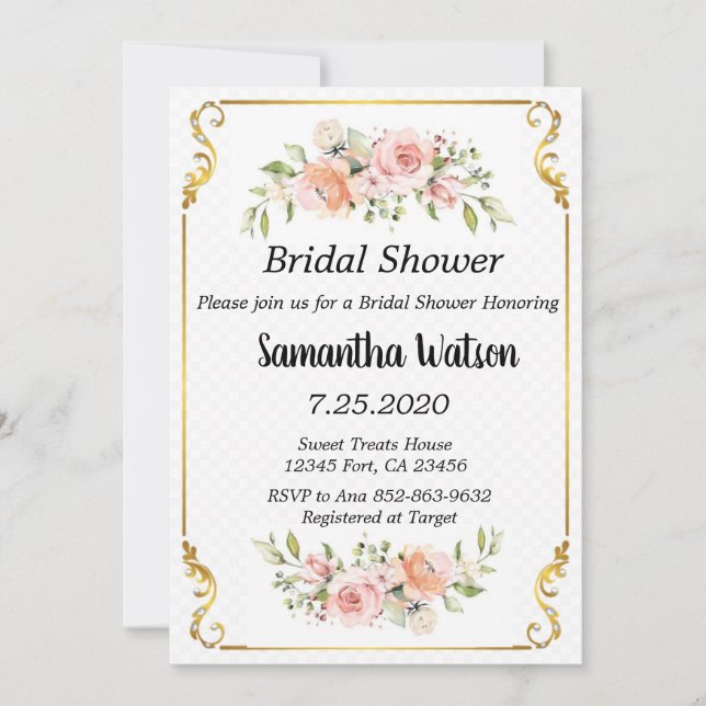 Bridal Shower Invitation (Front)
