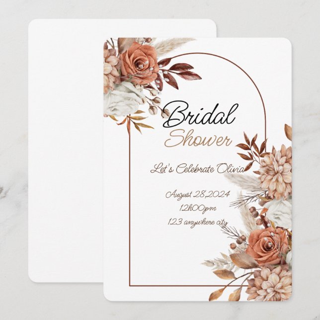 BRIDAL SHOWER INVITATION (Front/Back)