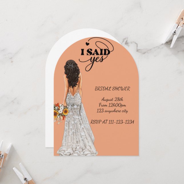 BRIDAL SHOWER INVITATION (Front/Back In Situ)