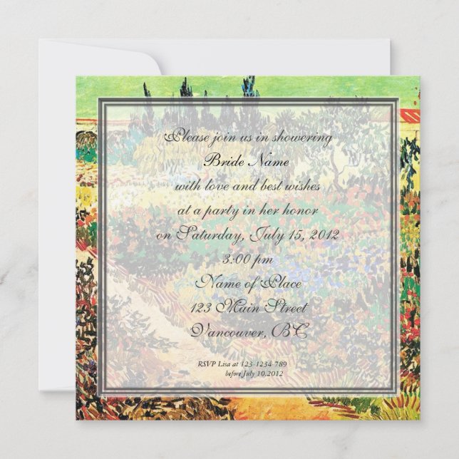 Bridal shower invitation (Front)