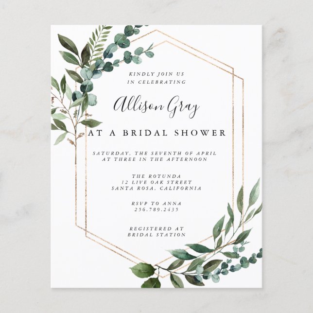 Bridal Shower Invitation (Front)