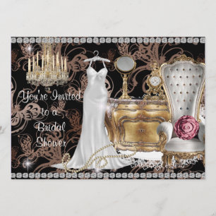 BRIDAL SHOWER INVITATION Antique Wallpaper