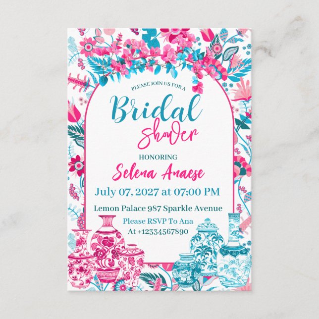 Bridal Shower Invitation Card (Front)