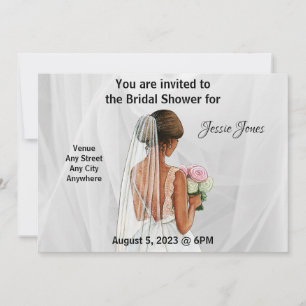 Bridal Shower invitation. Editable text and image Invitation