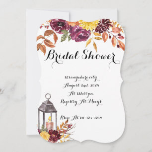 BRIDAL SHOWER INVITATION, FALL AND AUTUMN INVITE