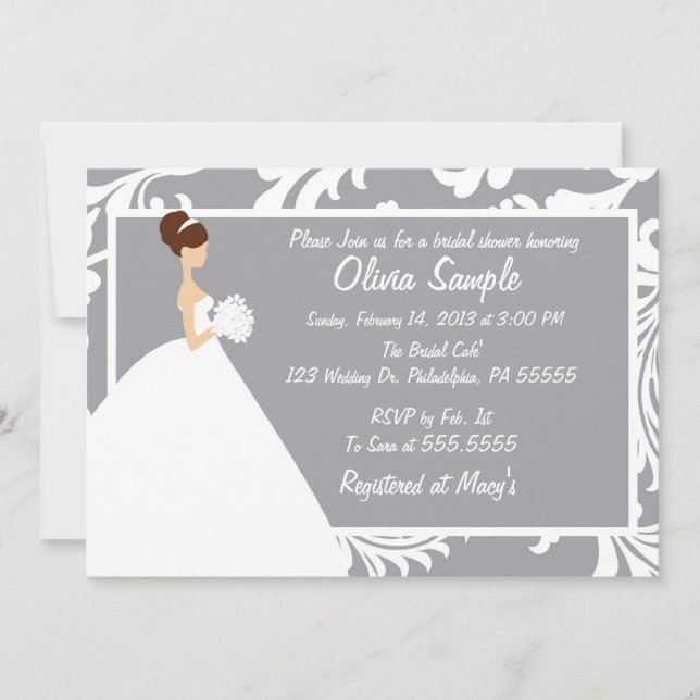 Bridal Shower Invitation Floral (Front)