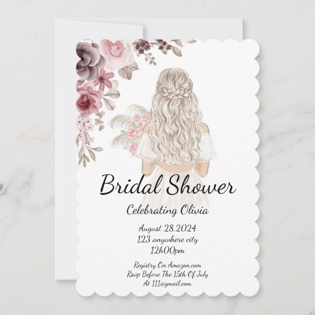 BRIDAL SHOWER INVITATION FLORAL (Front)