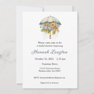 Bridal Shower Invitation, Floral Bridal Shower Invitation