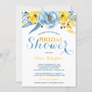 Bridal Shower Invitation, Floral Watercolor Invitation