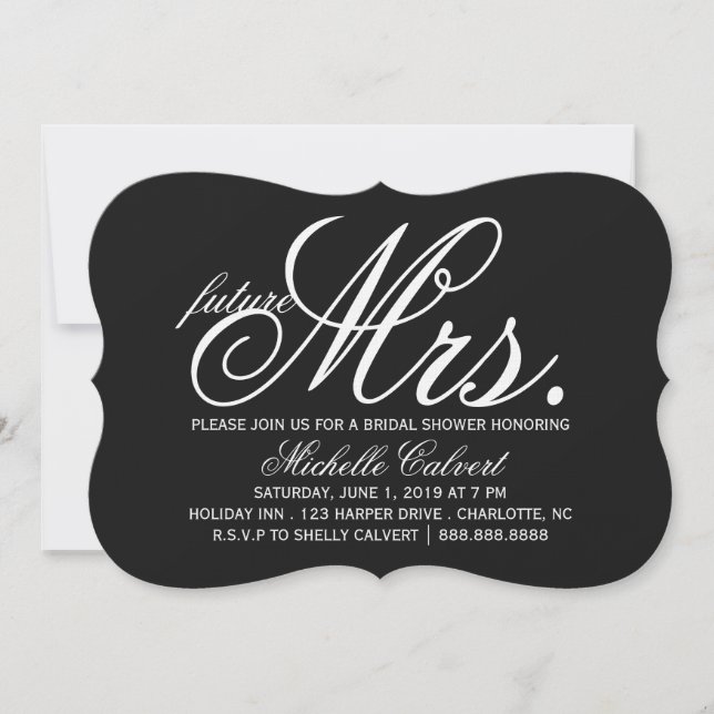 Bridal Shower Invitation | future Mrs. III (Front)