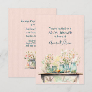 Bridal Shower Invitation In Pretty Spring Pastels