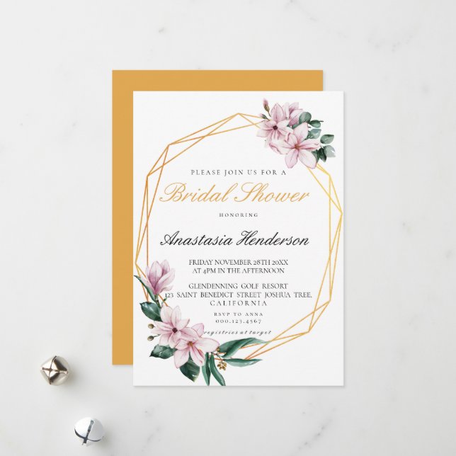 Bridal Shower Invitation. Invitation (Front/Back In Situ)
