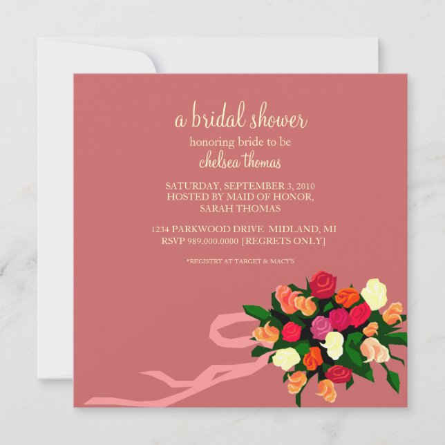 Bridal Shower Invitation [Mauve] (Front)