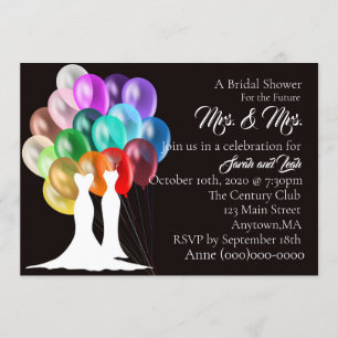 Bridal Shower Invitation Mrs & Mrs