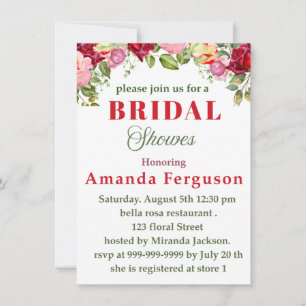 Bridal shower Invitation party card 
