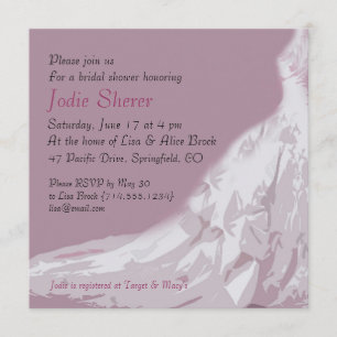 Bridal Shower Invitation : Pink dress