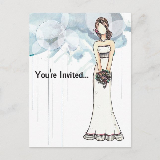 Bridal Shower invitation Postcard (Front)