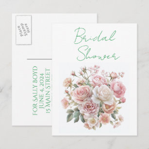 Bridal shower invitation postcards