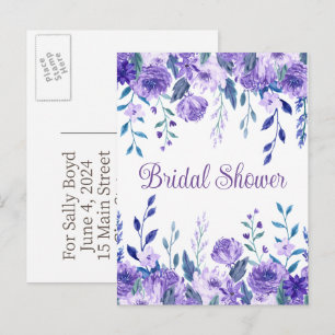Bridal shower invitation postcards