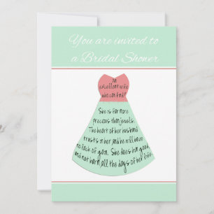 Bridal Shower Invitation Proverbs Excellent Wife