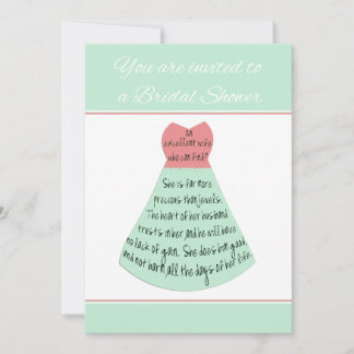 Bridal Shower Invitation Proverbs Excellent Wife