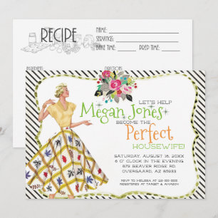 Bridal Shower Invitation Retro Housewife
