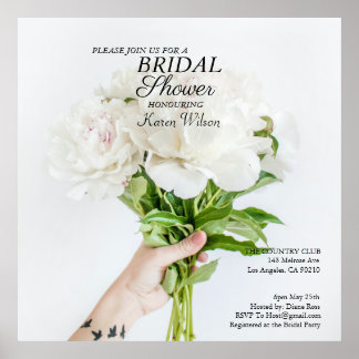 Bridal Shower Invitation RSVP Card Magnet Poster A