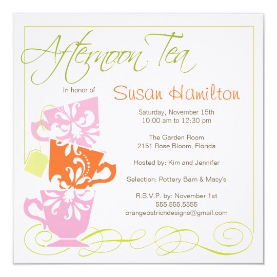 Bridal Shower Invitation - Tea