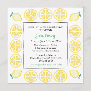 Bridal Shower Invitation w/ Green Accent
