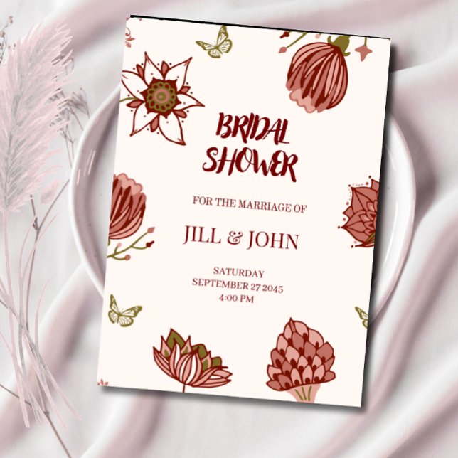 Bridal Shower Invitation Wedding Botanical  (Creator Uploaded)