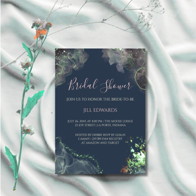 Bridal Shower Invitation Wedding Emerald Green   (Creator Uploaded)