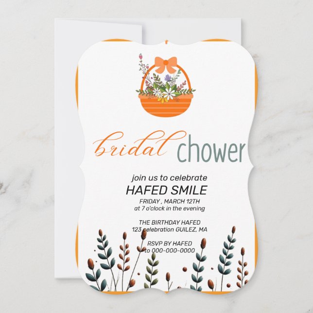 Bridal Shower Invitation with Spring and Summer  (Front)