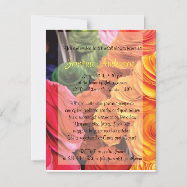 Bridal Shower Invitations (Front)