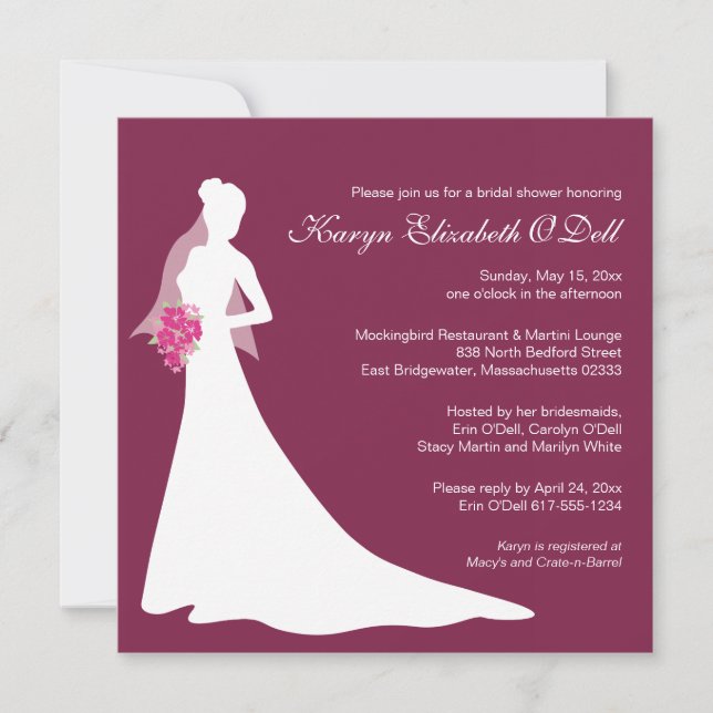 Bridal Shower Invitations - Custom (Front)