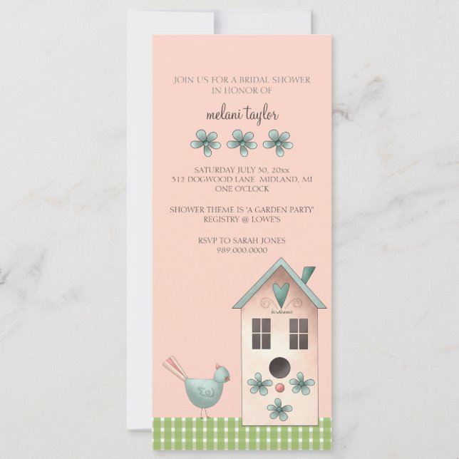 Bridal Shower Invitations or Garden Party Event (Front)