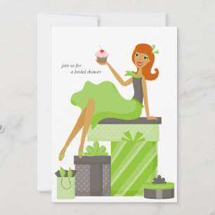 Bridal Shower Invitations {Red-Headed Bride}