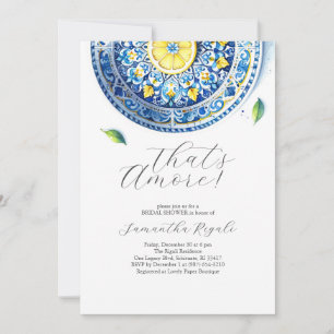 Bridal Shower Invitations That's Amore Theme