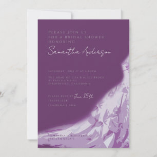Bridal Shower Invite bridal gown Eggplant Plum