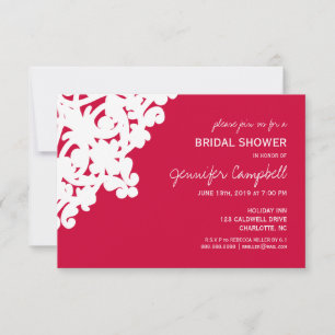 Bridal Shower Invite Lace