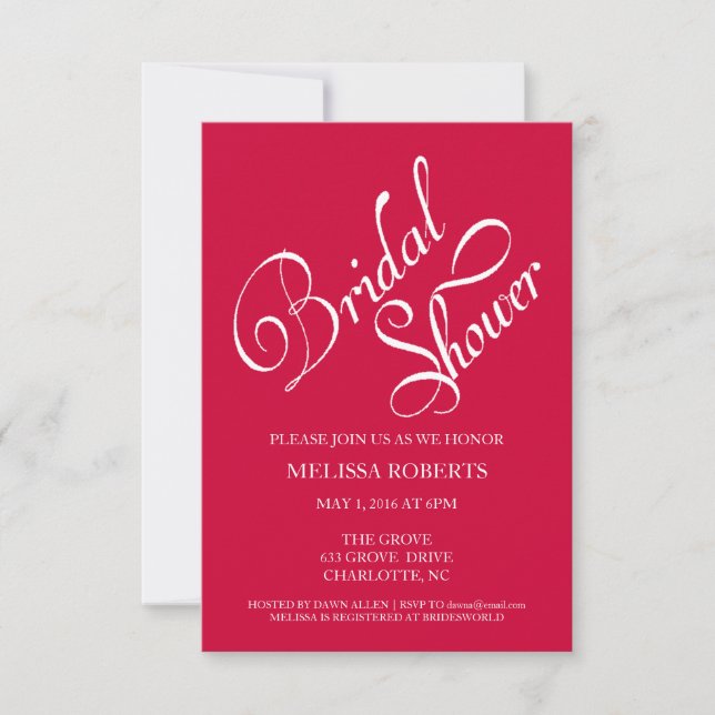 Bridal Shower Invite | Script (Front)