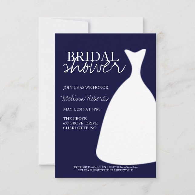 Bridal Shower Invite | Silhouette (Front)