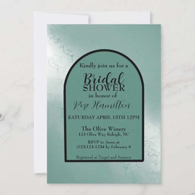 Bridal shower invite watercolor (Front)