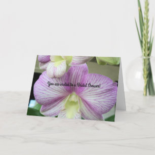 Bridal Shower Invite with Purple and White Orchids