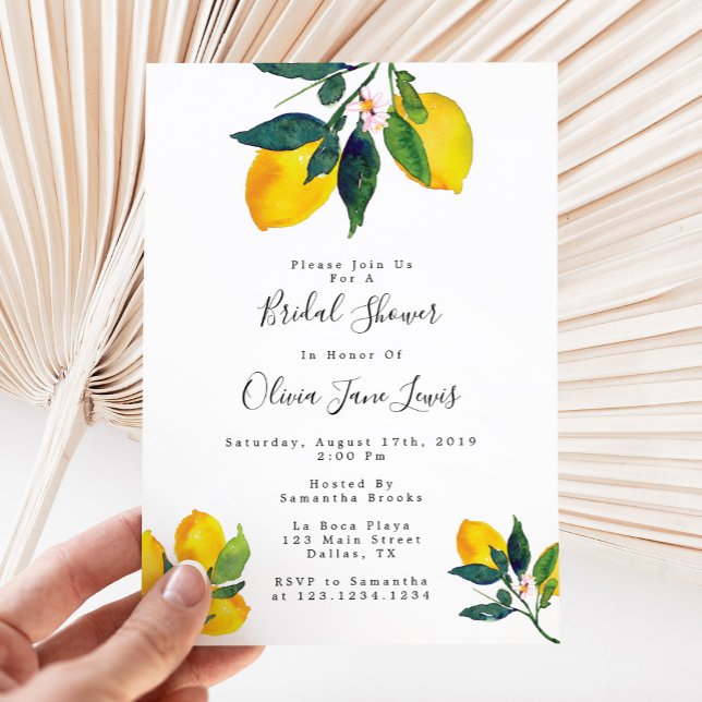 Bridal Shower Invites, Lemon Bridal Shower Invitation (Creator Uploaded)