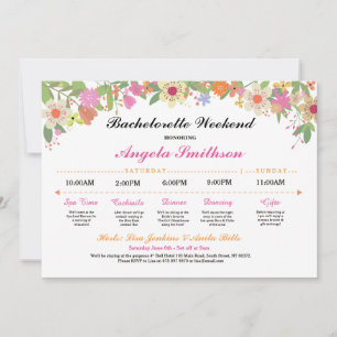 Bridal Shower Itinerary Bachelorette Schedule